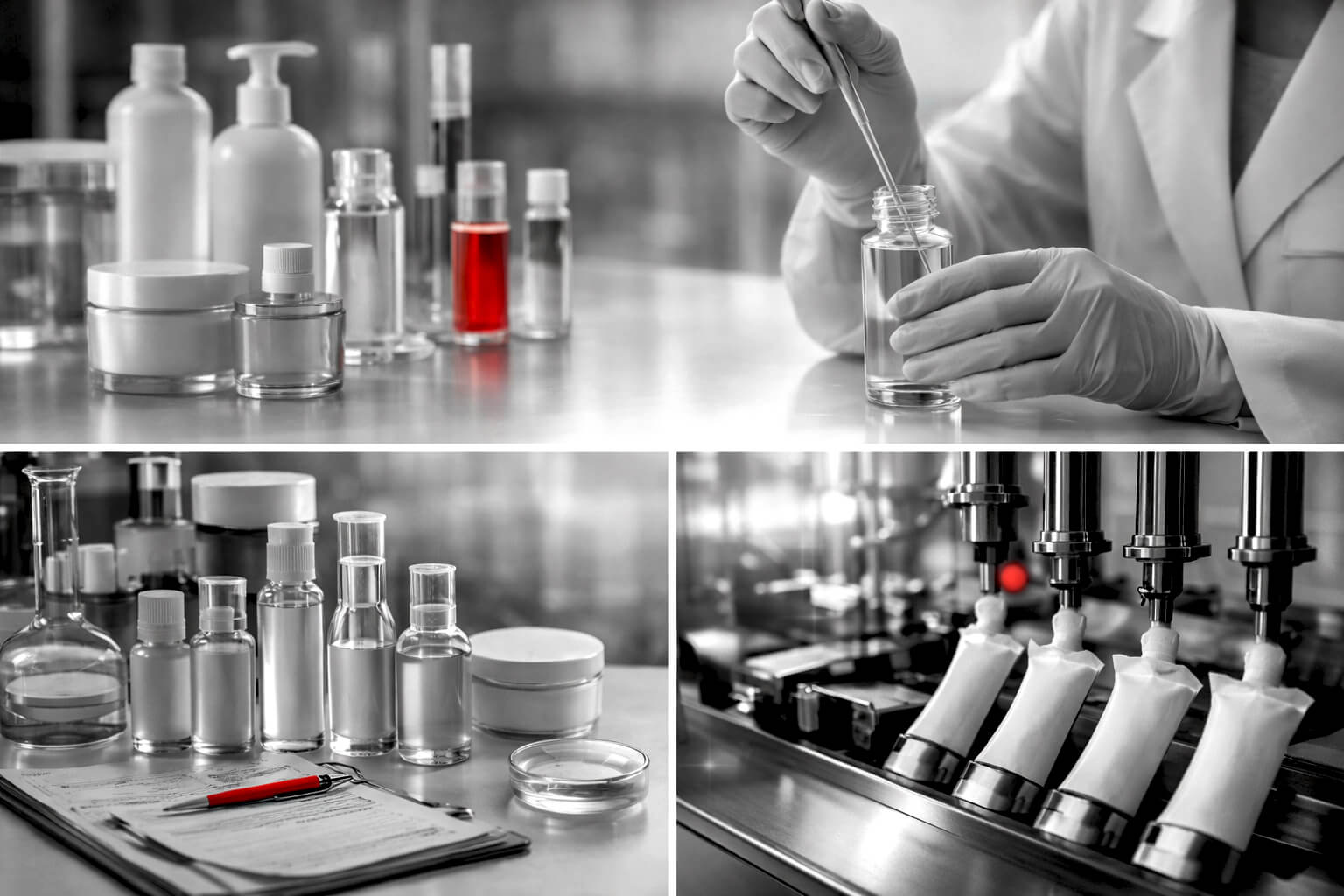 製造・品質管理・充填工程のイメージ